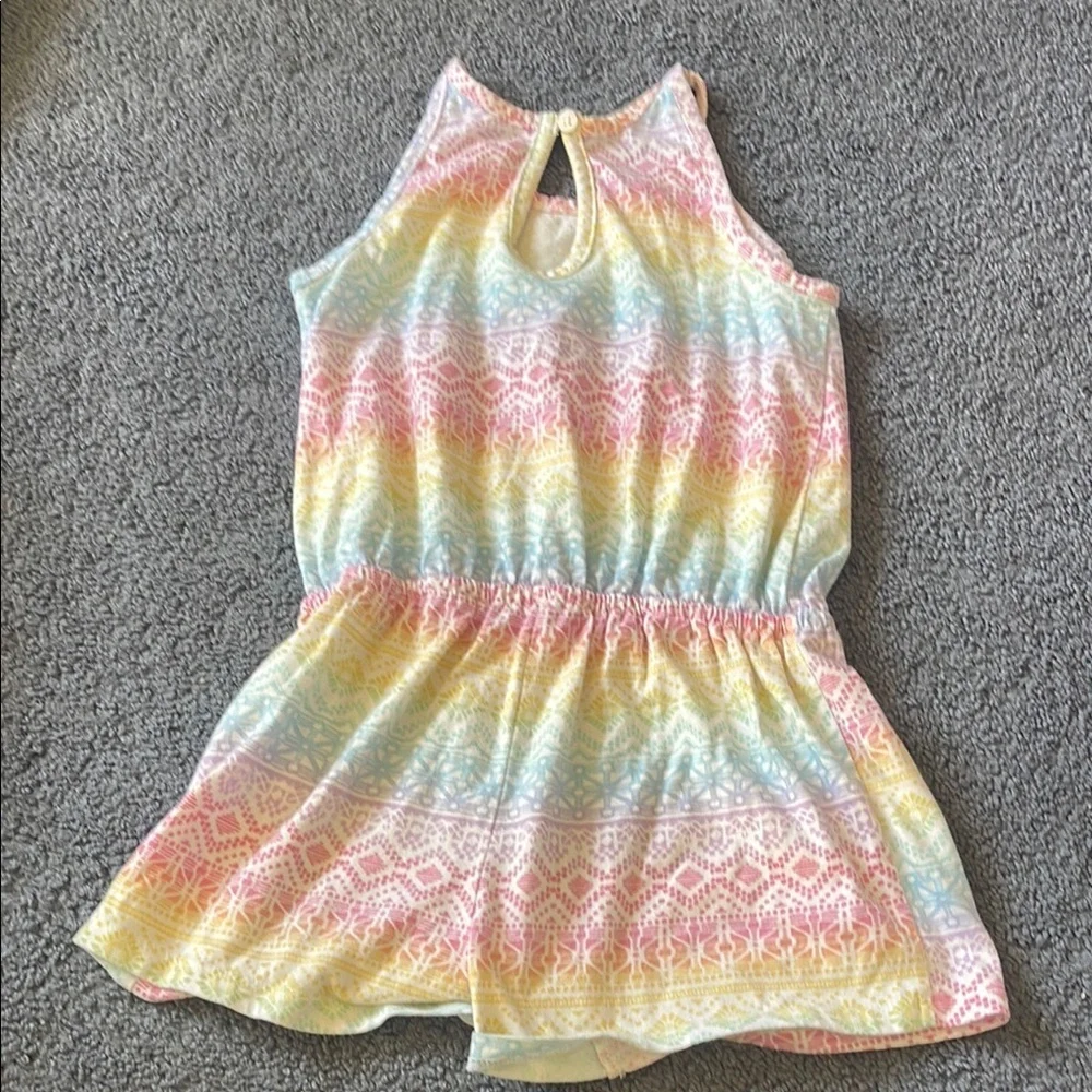 The Children's Place Pink and Yellow Jumpsuit Vibrant and Comfortable